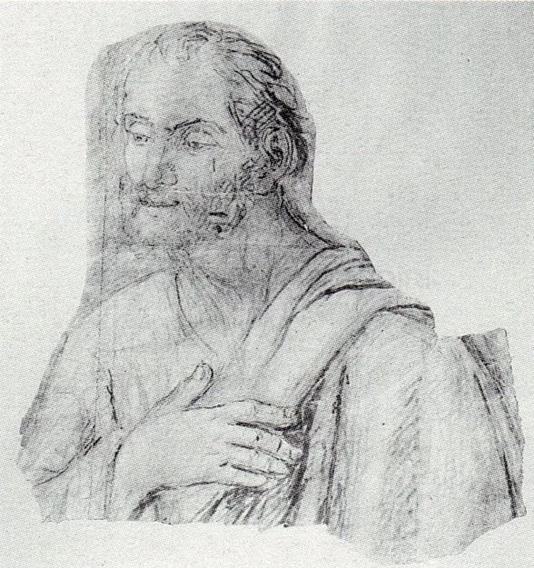 Studio per San Giuseppe - 1883, carboncino su carta cm. 54x54, coll. privata